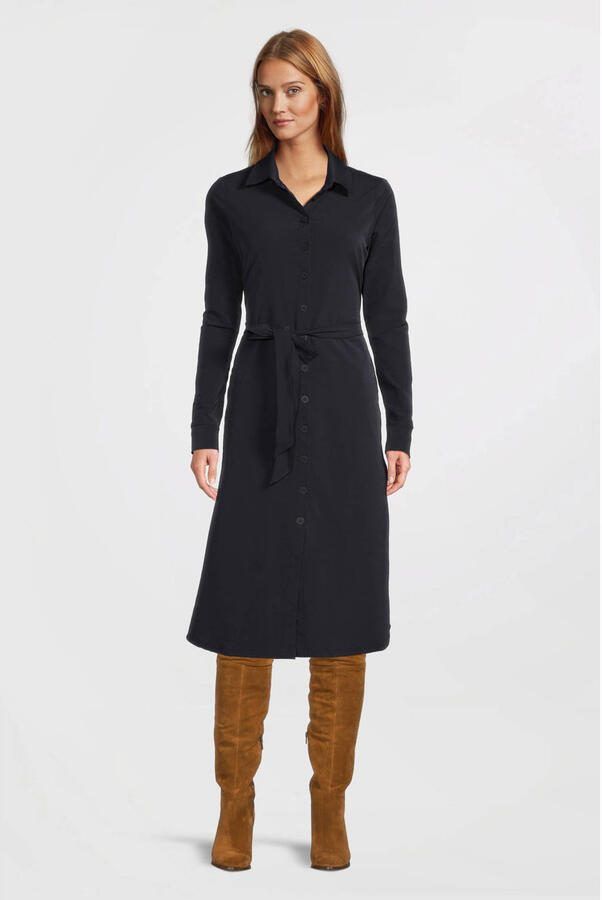 TQ-Amsterdam blousejurk Claudia van travelstof donkerblauw - Foto 3