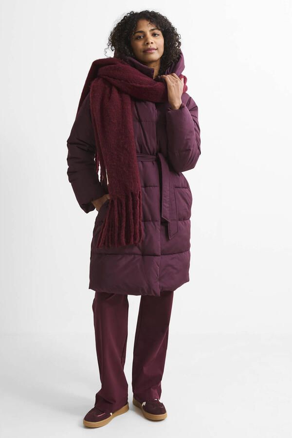 VERO MODA gewatteerde jas donkerrood - Foto 2
