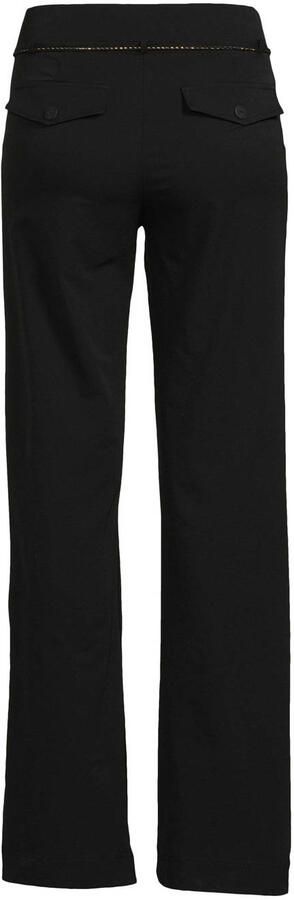 TQ-Amsterdam high waist straight fit pantalon Romee van travelstof zwart - Foto 4
