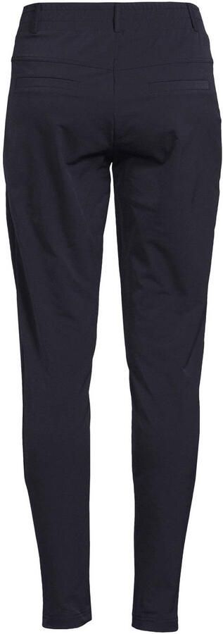 TQ-Amsterdam high waist tapered fit pantalon Maud van travelstof donkerblauw