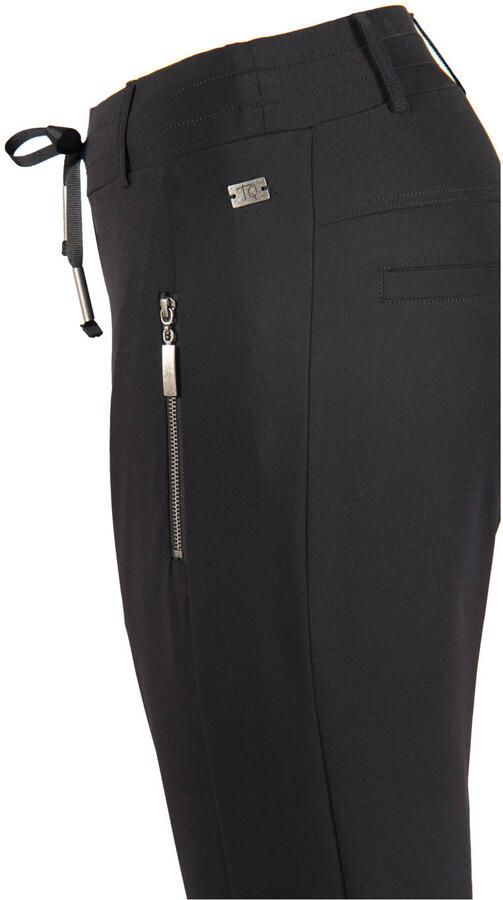 TQ-Amsterdam high waist tapered fit pantalon Maud van travelstof zwart - Foto 3