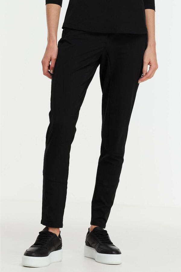 TQ-Amsterdam slim fit broek Zoe van travelstof zwart - Foto 3