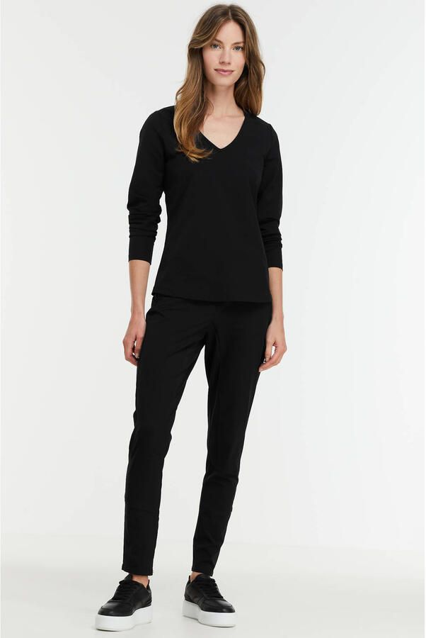 TQ-Amsterdam slim fit broek Zoe van travelstof zwart - Foto 2