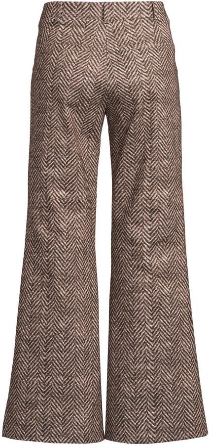 TQ-Amsterdam straight leg broek met print donkerbruin - Foto 3