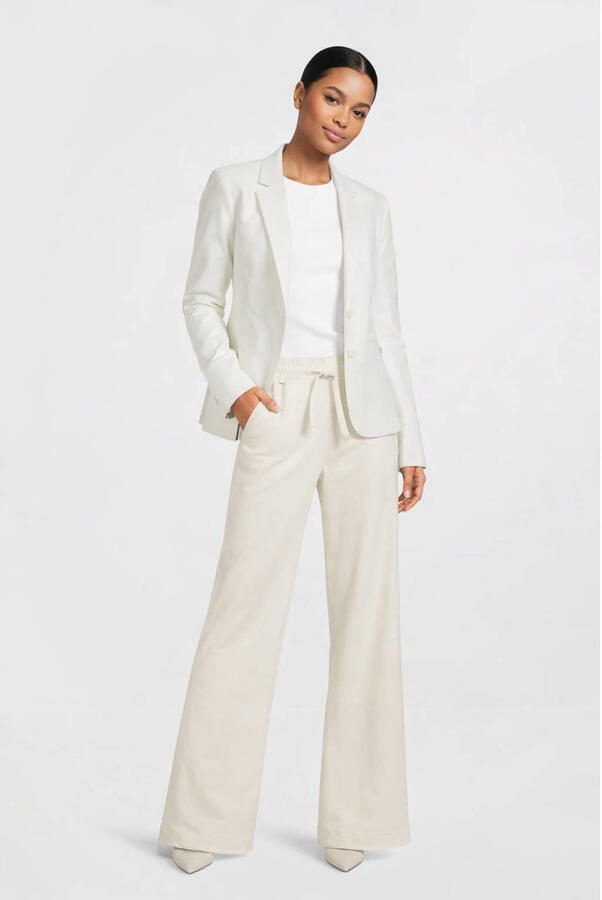 TQ-Amsterdam travelstof regular waist flared broek