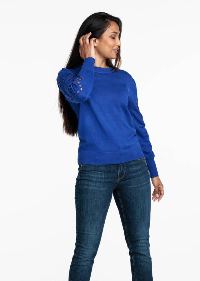 Tramontana pullover Embroidery Q21-09-601 5010 Blauw