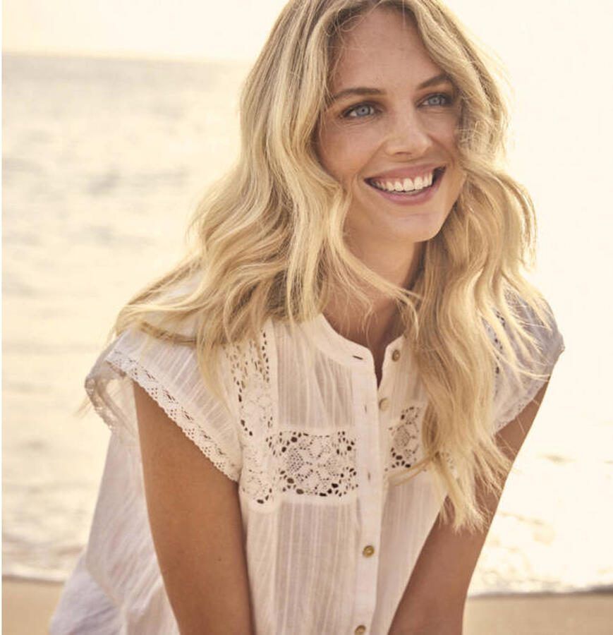Tramontana blouse broderie wit - Foto 2