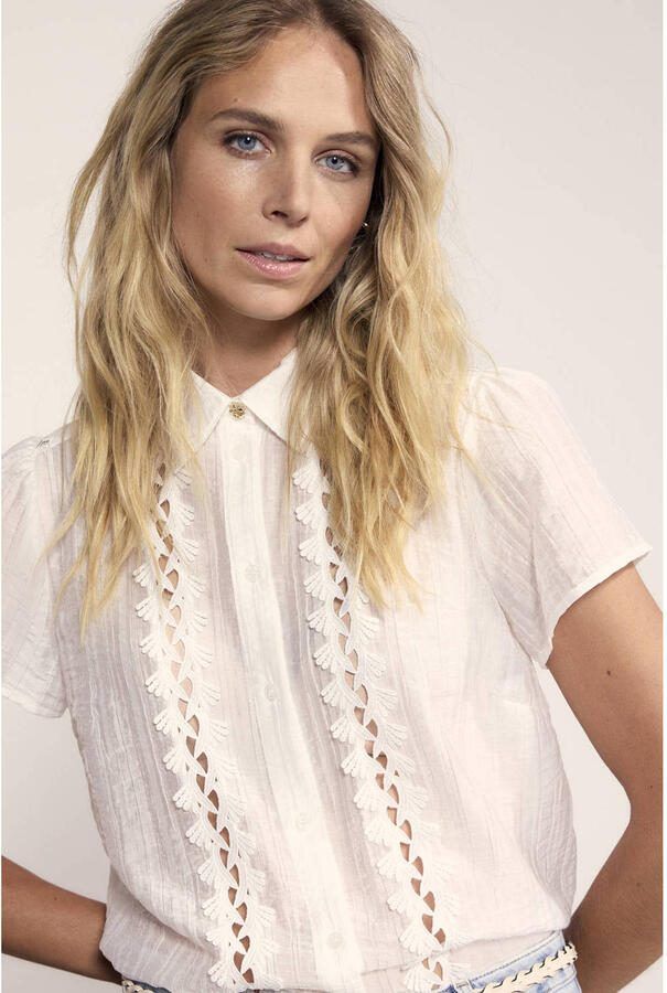 Tramontana blouse broderie wit