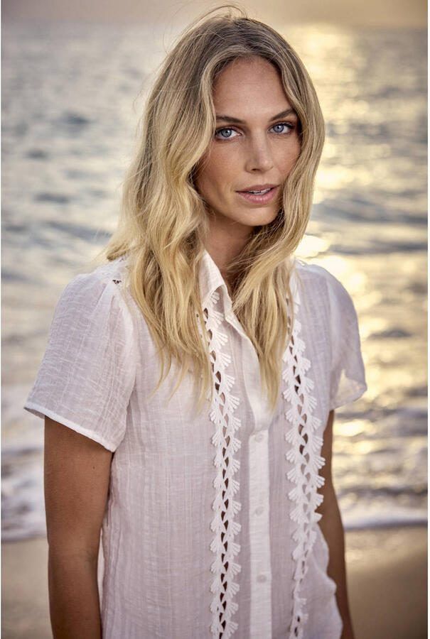 Tramontana blouse broderie wit - Foto 3