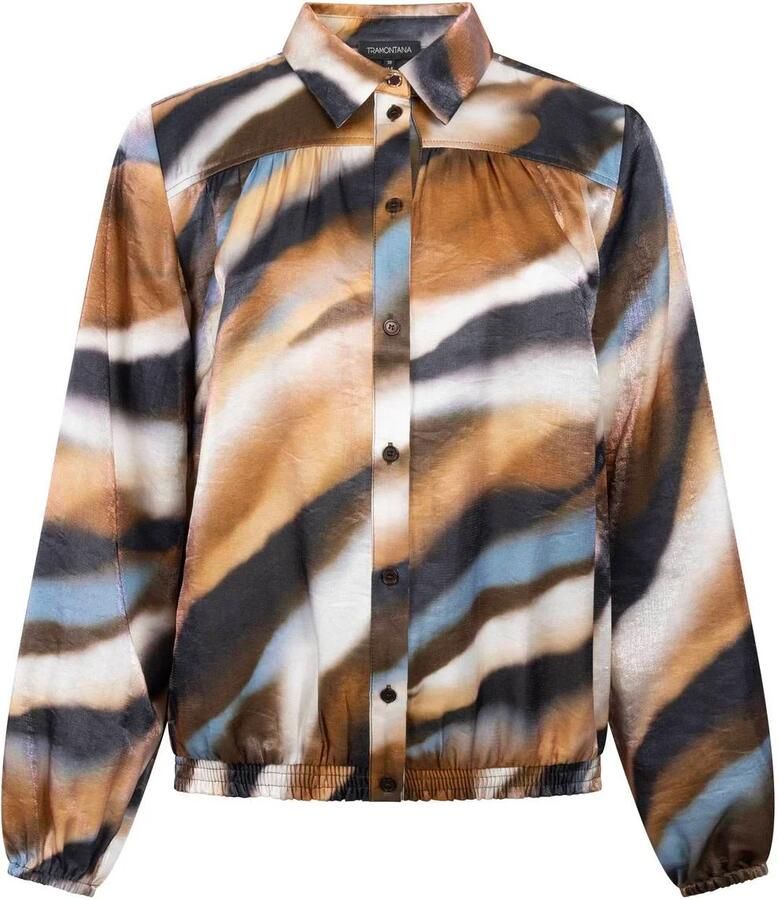 Tramontana blouse camel blauw