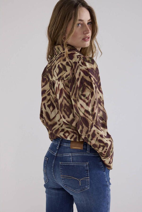 Tramontana blouse met print bruin - Foto 2