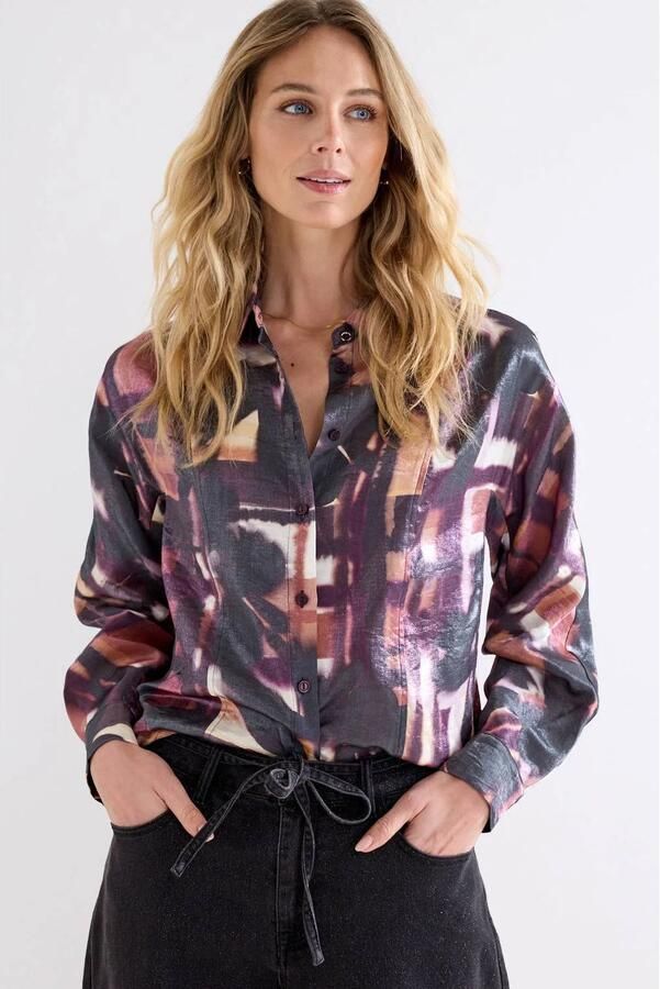 Tramontana blouse met print meerkleurig