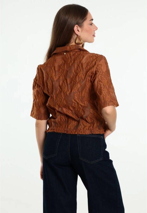 Tramontana gebloemde blouse donker oranje - Foto 2
