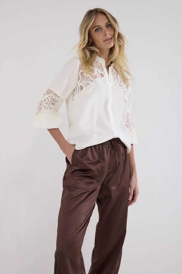 Tramontana gebloemde blouse wit - Foto 3