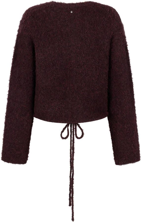 Tramontana gebreid vest met wol donkerrood