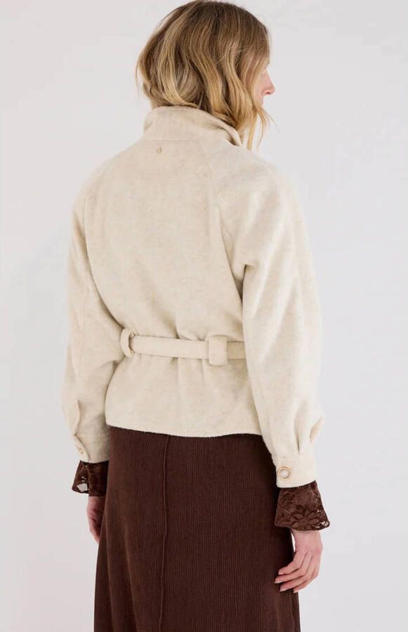 Tramontana gemêleerde getailleerde blazer met wol beige - Foto 2