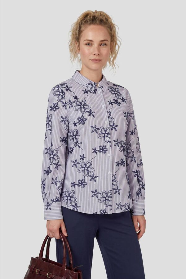 Tramontana gestreepte blouse blauw