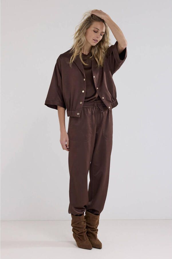 Tramontana high waist ballonbroek bruin