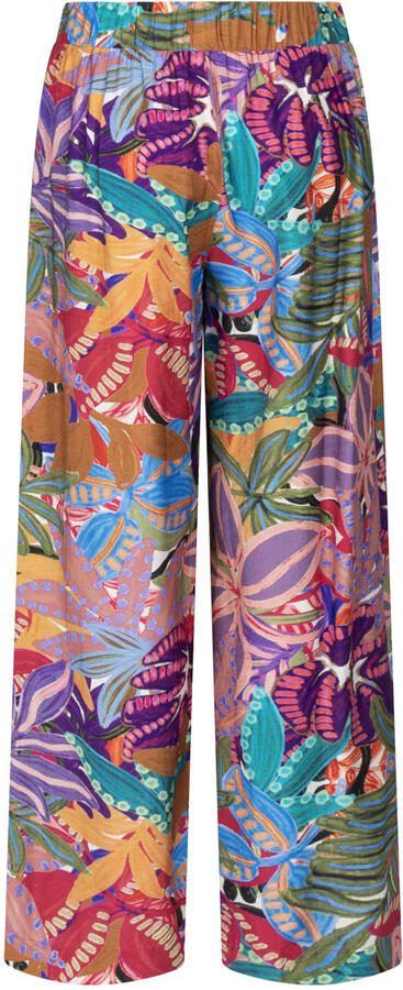 Tramontana high waist gebloemde casual broek blauw - Foto 3