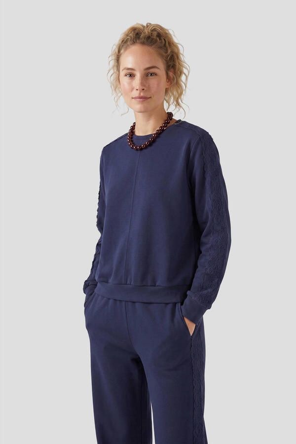 Tramontana katoenen sweater donkerblauw