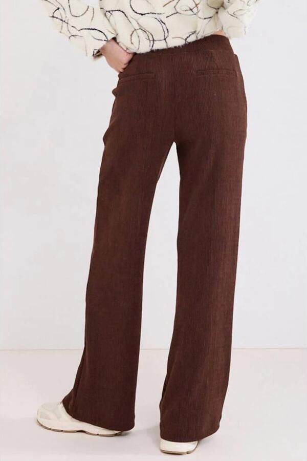 Tramontana loose fit broek donkerbruin