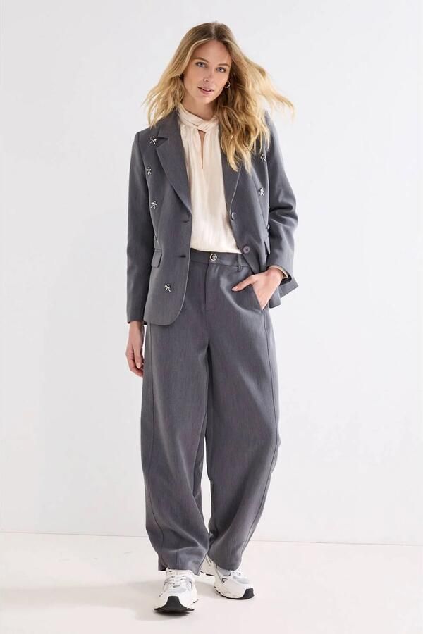 Tramontana barrel broek grijs - Foto 3