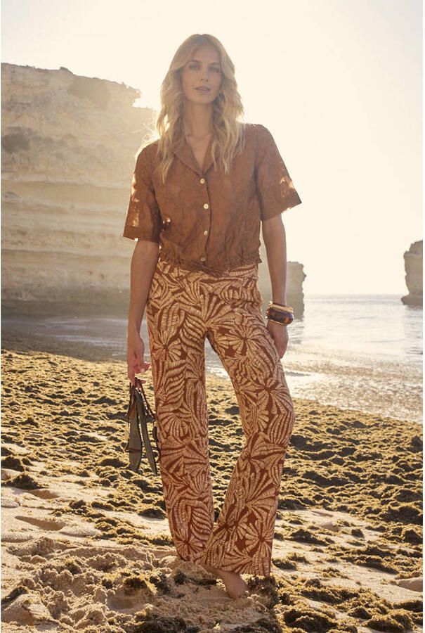Tramontana regular high waist casual broek oranje - Foto 2