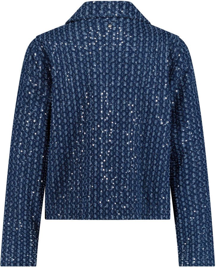 Tramontana Paillet Denim Jack Blue Dames