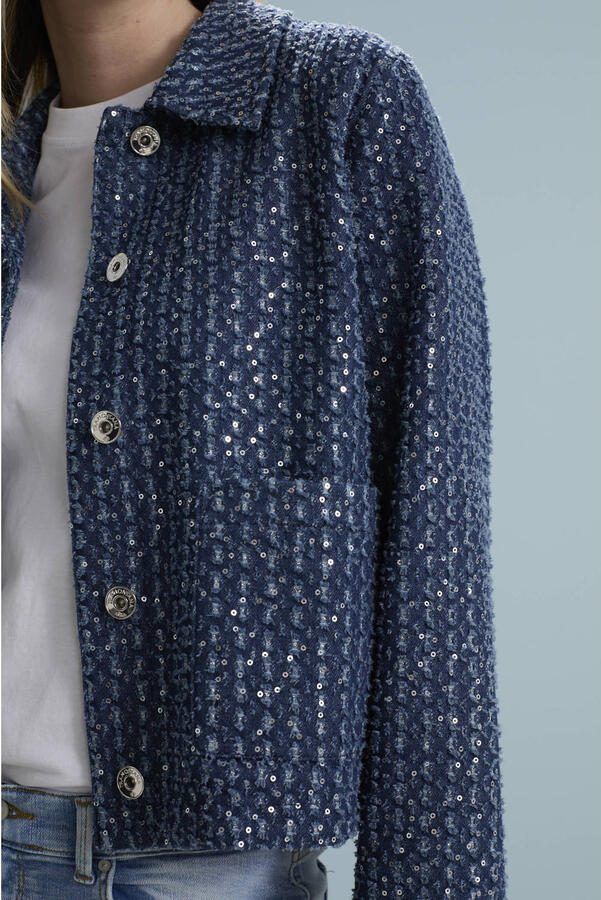 Tramontana Paillet Denim Jack Blue Dames - Foto 3