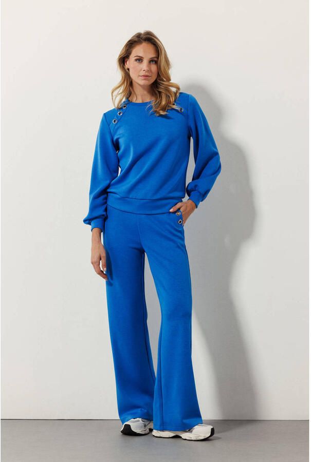 Tramontana straight regular waist casual broek blauw