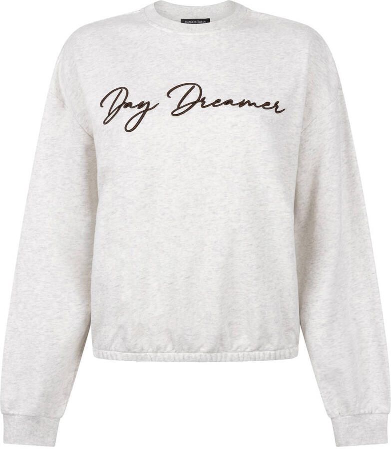 Tramontana sweater met tekst grijs