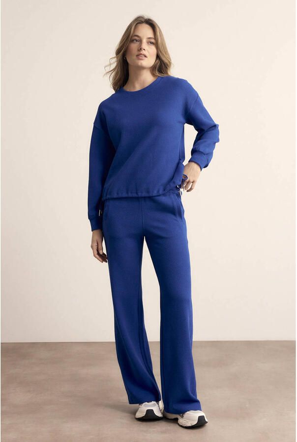 Tramontana wide leg high waist broek blauw - Foto 3