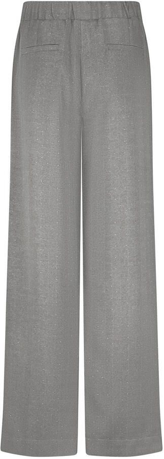 Tramontana wide leg regular waist casual broek grijs melange - Foto 2