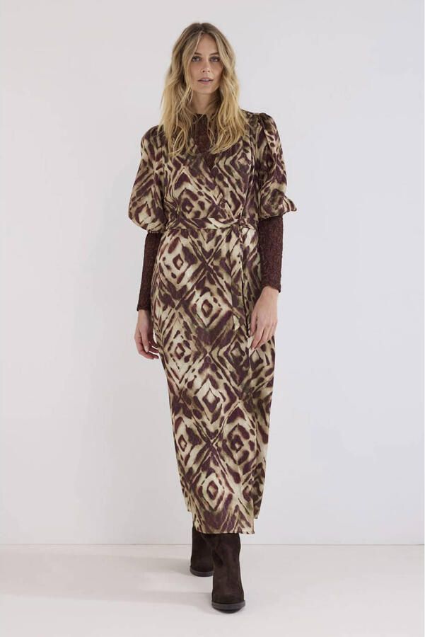 Tramontana wikkeljurk met print bruin