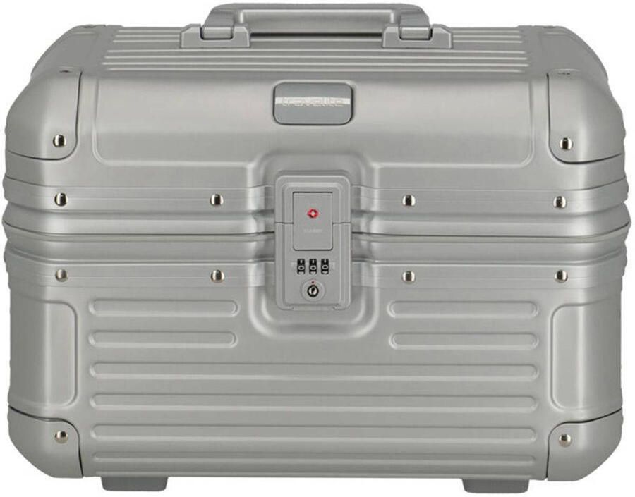 Travelite beuatycase Next Aluminium zilverkleurig