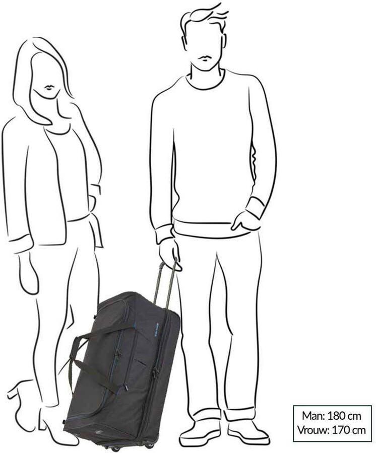 Travelite reistas Basics Wheeled Duffle 55 cm. zwart - Foto 3