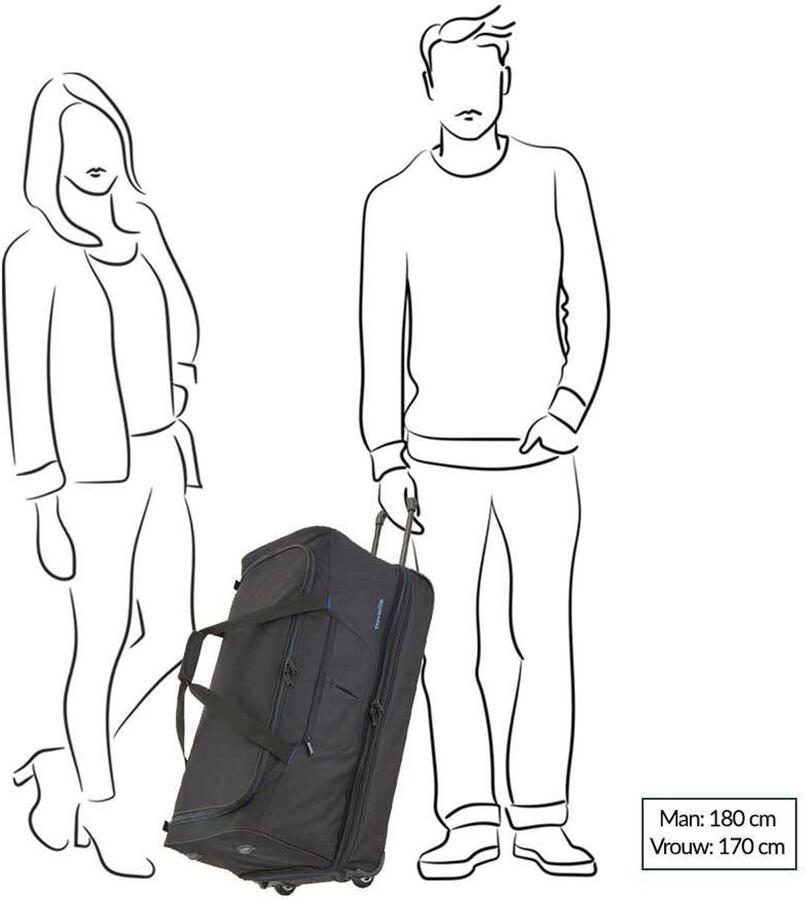 Travelite reistas Basics Wheeled Duffle 70 cm. blauw - Foto 2