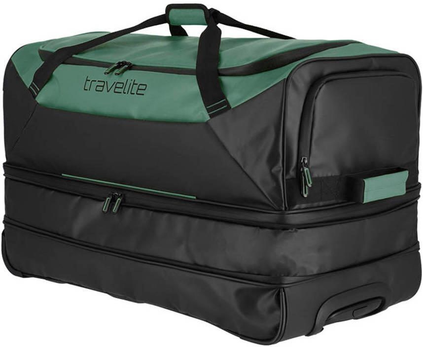 Travelite reistas Basics Wheeled Duffle 70 cm. zwart groen - Foto 2