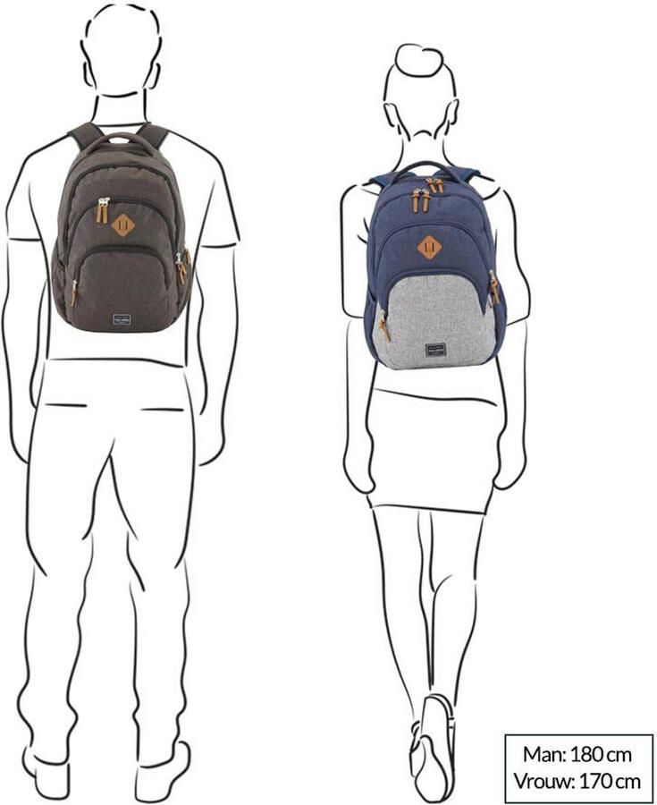 Travelite Laptoprugzak BASICS Melange Vrijetijds rugzak werk rugzak school rugzak reis rugzak - Foto 2