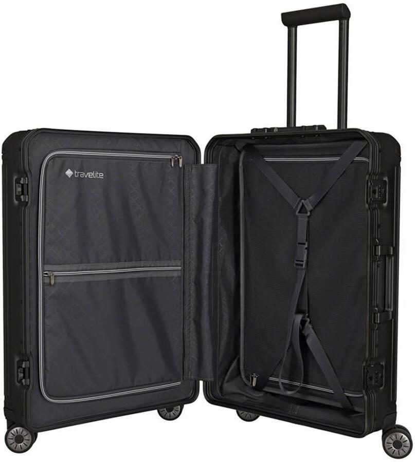 Travelite trolley Next 2.0 Aluminium 67 cm. zwart - Foto 2