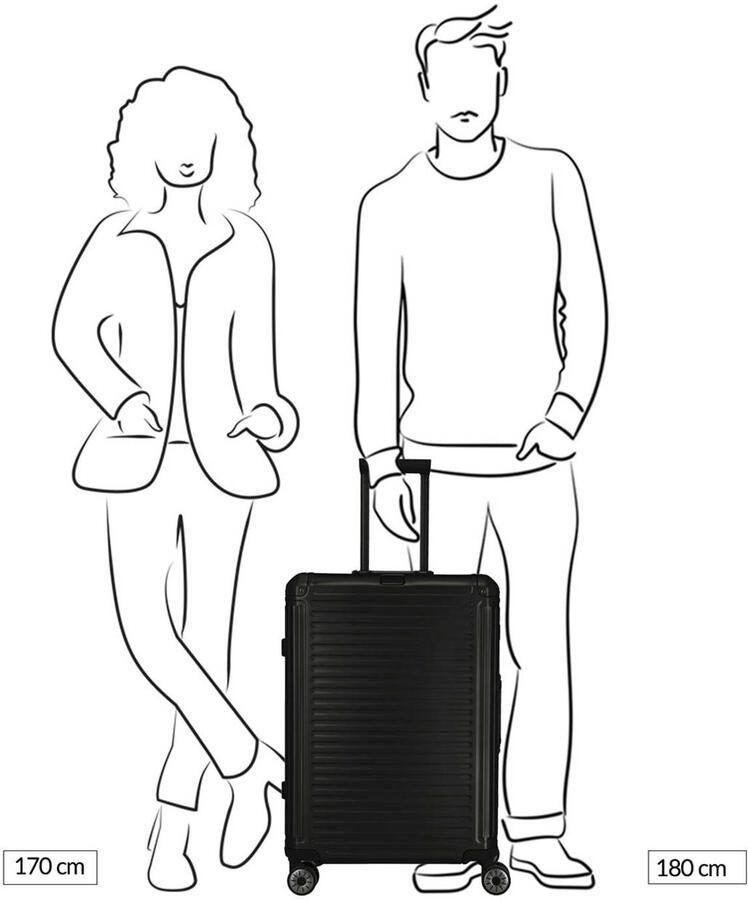 Travelite trolley Next 2.0 Aluminium 67 cm. zwart - Foto 3