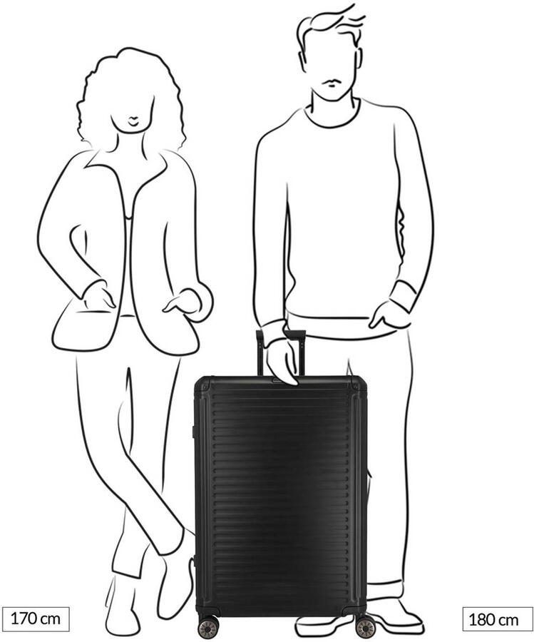 Travelite trolley Next 2.0 Aluminium 77 cm. zwart - Foto 2