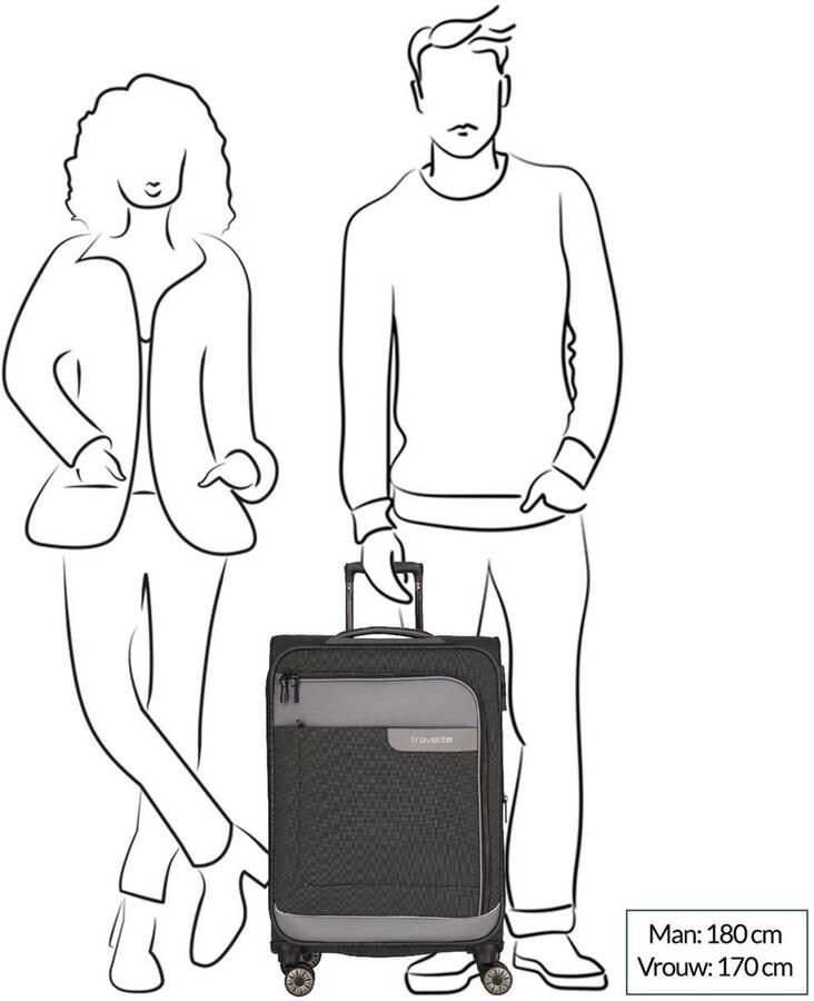 Travelite trolley Viia 67 cm. Expandable donkerrood - Foto 2