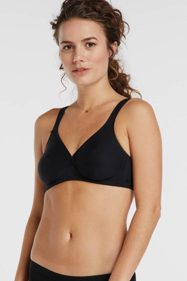 Triumph Bh zonder beugels Modern Soft Cotton N subtiel gestreept met vormgevende cups zonder vulling
