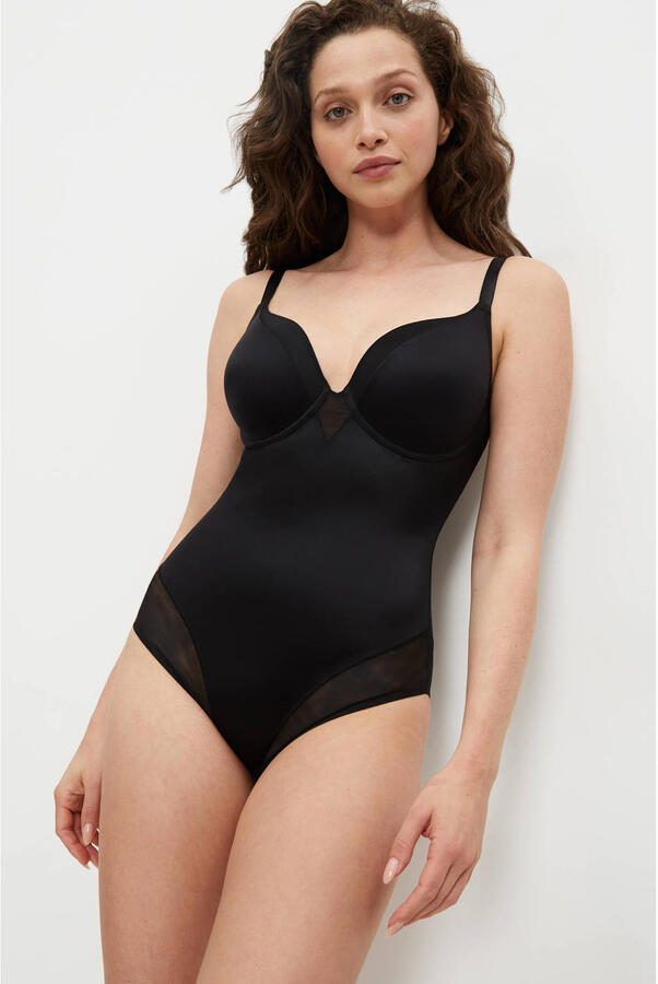 Triumph Shaping-body True Shape Sensation BSWP Mesh inzetstukken gewatteerde cups en vormende beugels glanzend (1-delig) - Foto 3