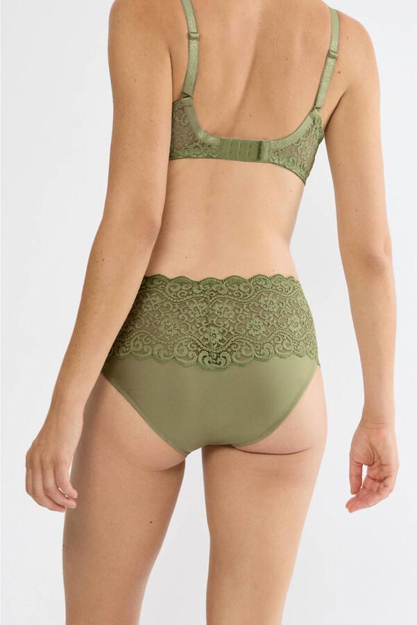 Triumph maxislip Amourette olijfgroen