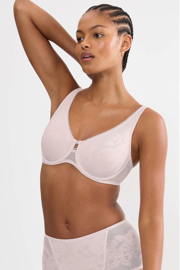 Triumph niet-voorgevormde beugelbh Wild Rose Sensation zachtroze