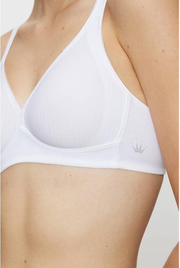 Triumph Bh zonder beugels Modern Soft Cotton N subtiel gestreept met vormgevende cups zonder vulling - Foto 3