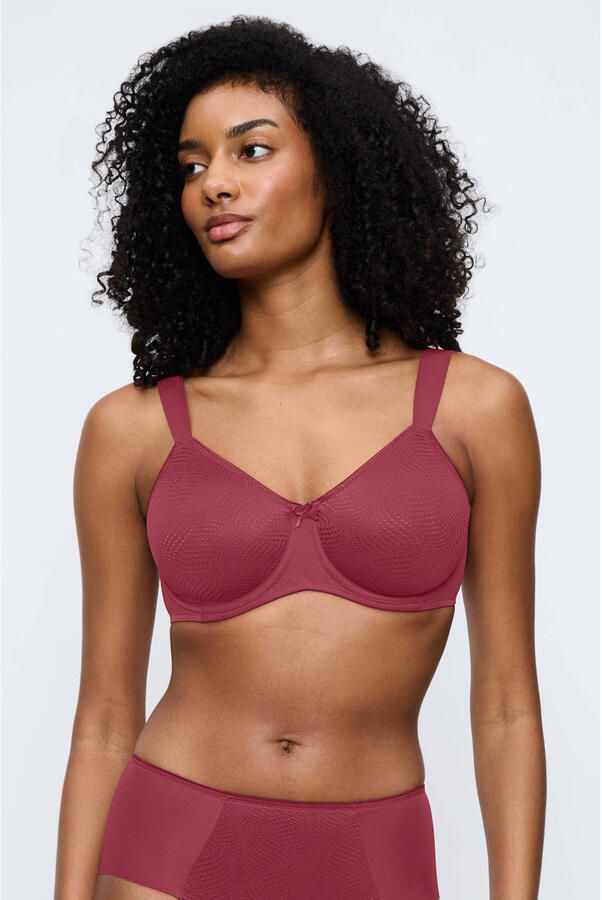 Triumph Minimizer-bh Essential Minimizer Glinsterend jacquardpatroon met beugel kleine satijnen strik - Foto 2