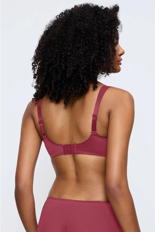 Triumph Minimizer-bh Essential Minimizer Glinsterend jacquardpatroon met beugel kleine satijnen strik